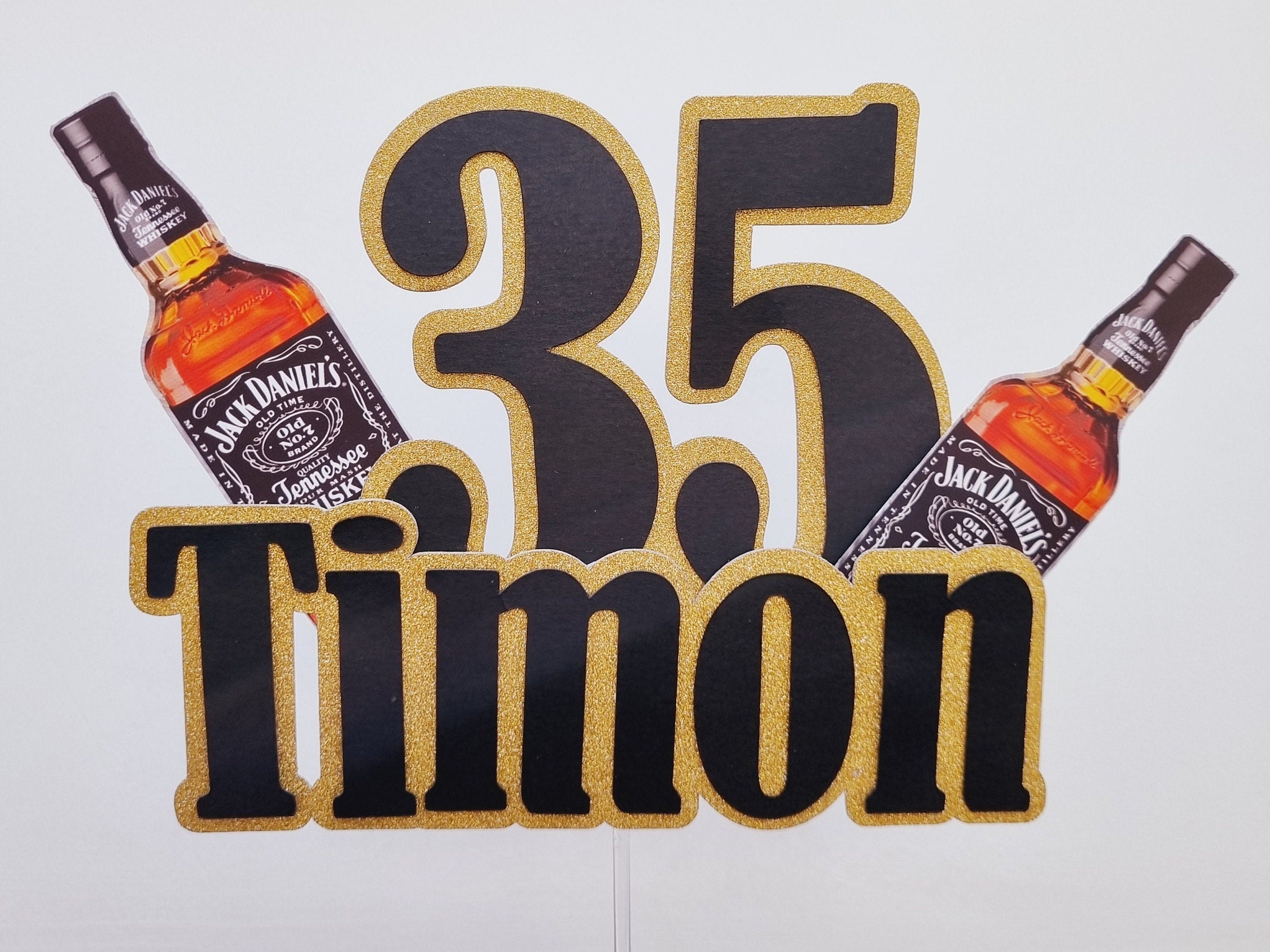 Personalized Cake Topper Jack Daniels With Name Anniversary Etsy