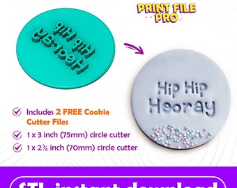 Digital STL FILE for a Happy Father's Day Silhouette Cookie Stamp  - Instant Download to 3D print, STL Cookie Cutter File