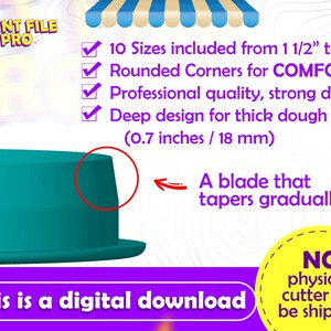 Rectangle Cookie Cutter STL File Instant Download for 3D printer (10 sizes), STL Cookie Cutter File, Ideal for Polymer Clay image 4