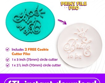 FILE STL digitale per un francobollo per biscotti ad anello da sposa - Download istantaneo su stampa 3D, file STL Cookie Cutter