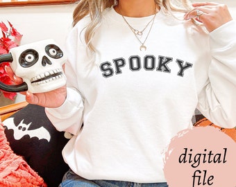 Spooky Halloween SVG | Halloween PNG | tshirt for fall | festive creepy ghost Cut file | spooky crew