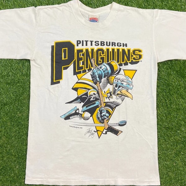 Vintage 90s Pittsburgh Penguins T-Shirt, Pittsburgh Penguins Sweater, Pittsburgh Penguins Hoodie, Pittsburgh Penguins Fan Tee, Gift For Her