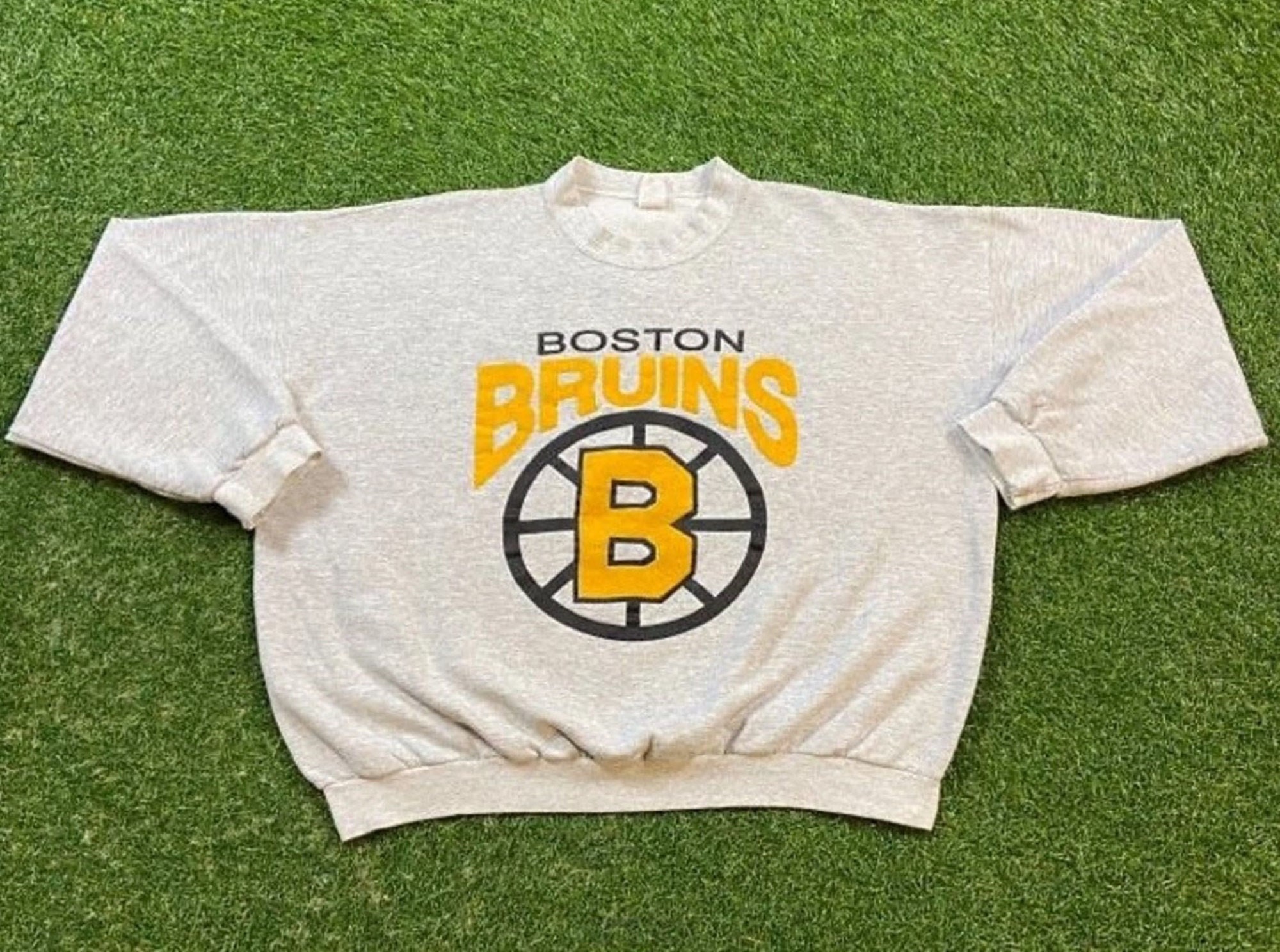 Boston Bruins Vintage Reebok Brown Hooded Sweatshirt Clearance $50