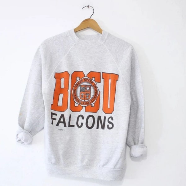 Vintage 90s BGSU Bowling Green State University Falcons Sweatshirt, BGSU Falcons Sweater, BGSU Falcons Tshirt, Bowling Green Shirt