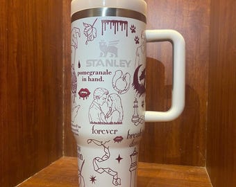 Twilight 40oz Tumbler, Vampire Wolf Romance Stainless Tumbler, Twilight Saga Fan Apparel, Edward Bella Drinkware Tumbler, Romance Book