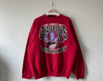 Vintage 90s Detroit Red Wings Champion Sweatshirt XL Hockey NHL Reverse  Weave