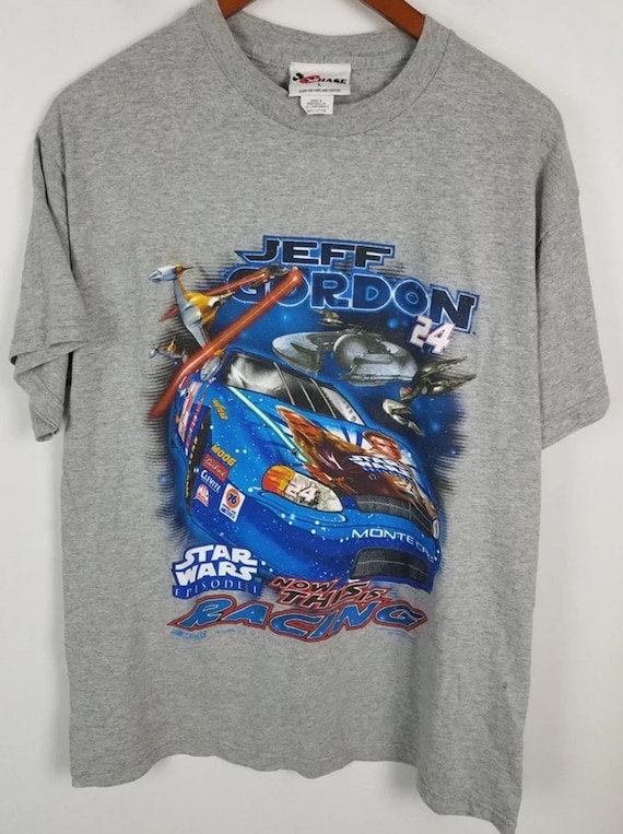 Vintage 90s Nascar Jeff Gordon Star Wars Episode Racing T-shirt