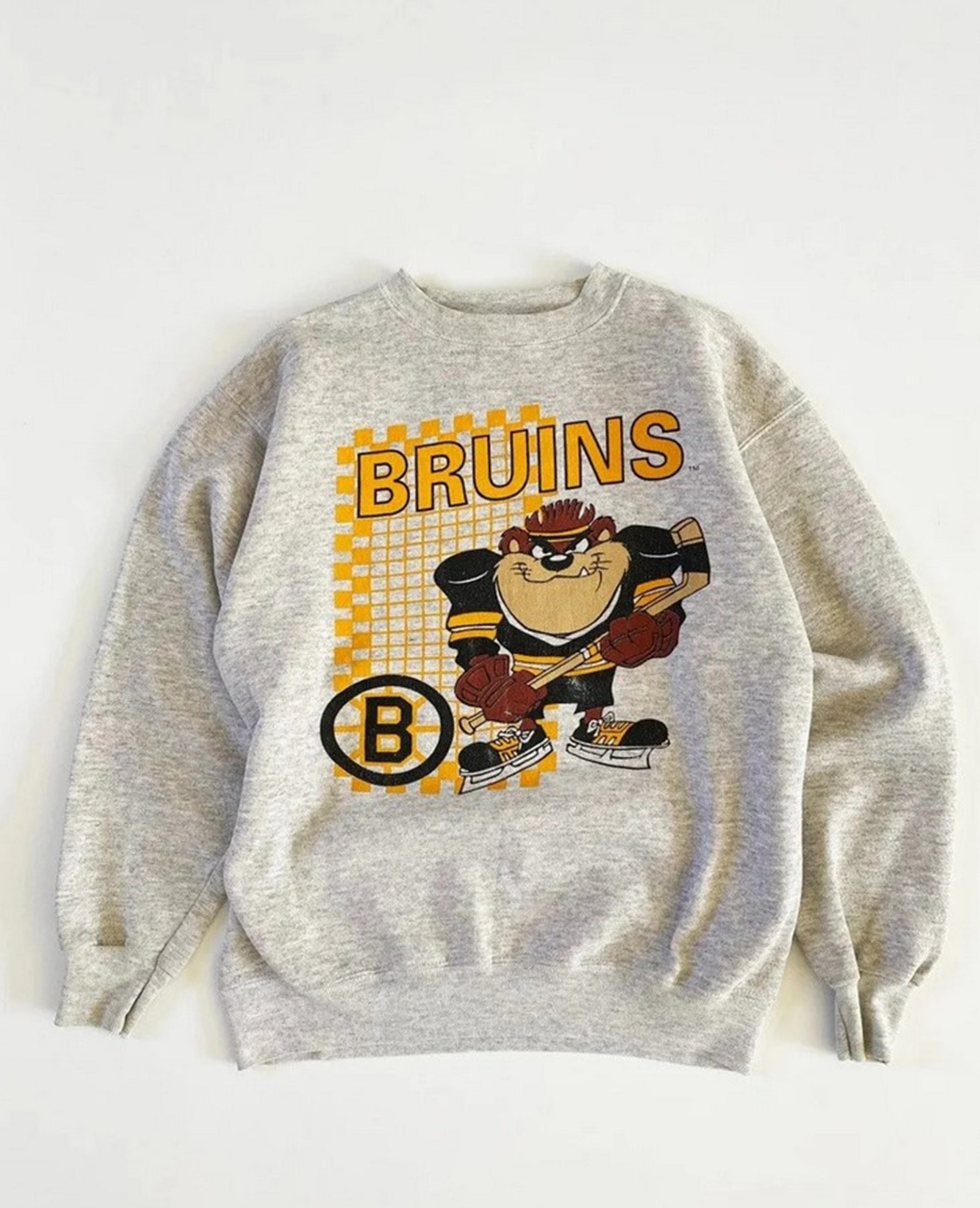 Boston Bruins Pooh Bear Retro NHL Crewneck Sweatshirt Gold / XL