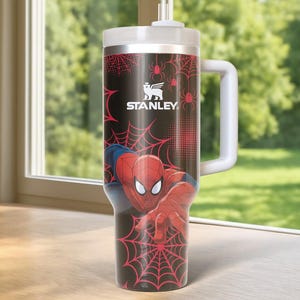 Spider-Man Tumbler, Super man 40oz Cup, Superhero Tumbler Cup, Movie Coffee Tumbler, Eddie Brock Tumbler, Symbiote Spider Insulated Tumbler image 2