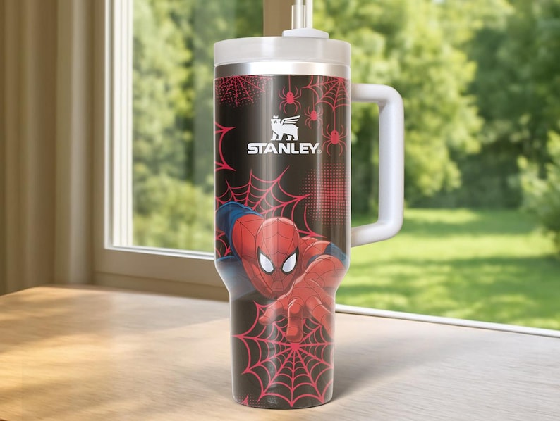 Spider-Man Tumbler, Super man 40oz Cup, Superhero Tumbler Cup, Movie Coffee Tumbler, Eddie Brock Tumbler, Symbiote Spider Insulated Tumbler image 2