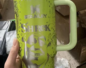 Shrek Tumbler 40oz, Shrek Fiona Tumbler 40oz, Cartoon Characters Tumbler, Insulated Stainless Steel Drinkware for Hot/Cold Beverages