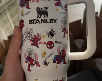 Vaso Stitch de 40 oz, taza portátil para coche, vaso de café de viaje, bonito regalo para estudiantes con nombre grabado, vaso Stitch de 40 oz, Stitch