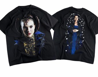 Vintage Queen Amidala Star Wars Shirt, Disneyworld Tee, Padmé Front Back Print Shirt, Star Wars Padme Amidala Gift, Disneyland Trip Shirt