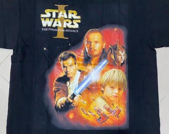 Vintage Star Wars Phantom Menace Shirt, Retro Darth Maul Phantom Menace Shirt, Obi Wan Kenobi Prequel Shirt, Qui Gon Jin Disneyworld Shirt