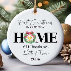 Christmas Ornament, House Warming Gift, New House Gift, First Christmas in our New Home Christmas Ornament 2023, Gift from Realtor Christmas