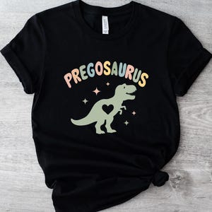 Pregosaurus Shirt Pregnancy Announcement TShirt for Women, Funny Baby Shower Tee Funny Gift Expecting Mom Shirt for Baby Announcement