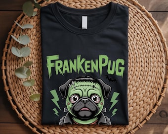 Pug Frankenstein Halloween Shirt: Funny Dog Lover Costume Tee