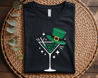 Chemise cocktail de la Saint-Patrick Tee-shirt à boire irlandais drôle T-shirt Bar Shamrock tenue de la Saint-Patrick Chemise de fête irlandaise Tee-shirt à boire de vacances