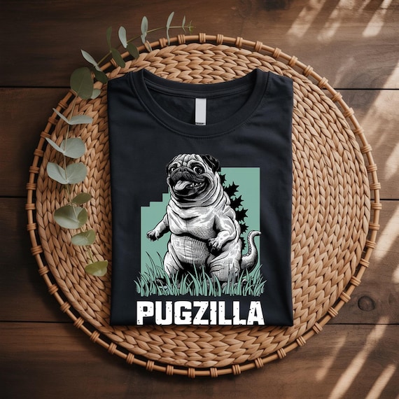 Pug Funny Shirt, Pugzilla Pug T-shirt, Pug Dog Gift, Pug Life T shirt, Pug Lover Present Tshirt, Pug Dog Owner Tee, Pug Dad Tee