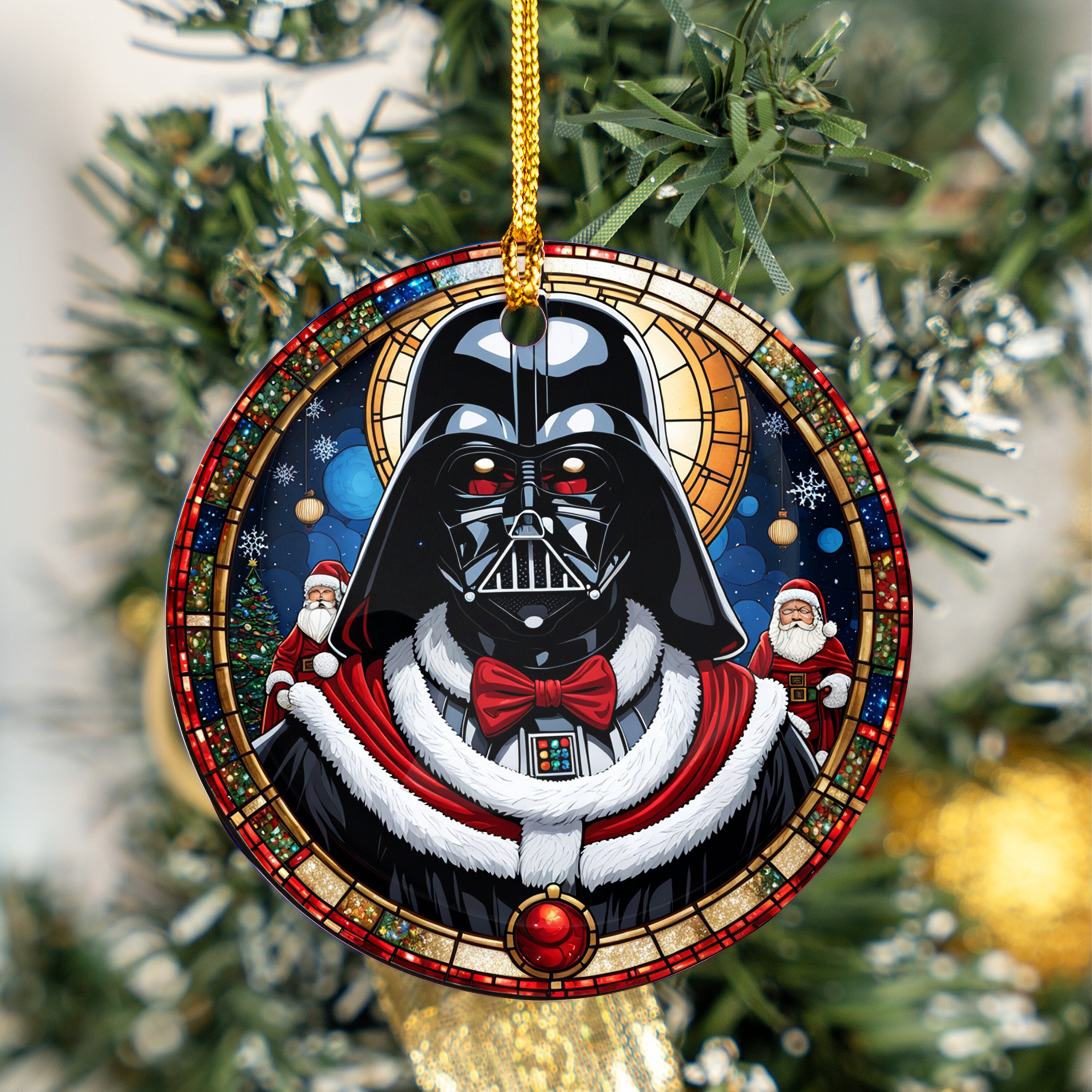 Darth Vader Christmas Ornament Holiday Ceramic Decoration Etsy