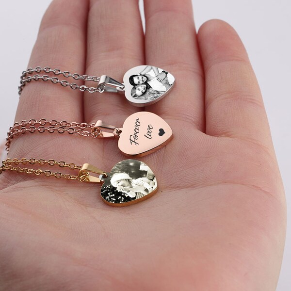 Personalized Heart Clavicle Chain Charm Necklace - Customizable Name Pendant, Stainless Steel Jewelry Gift for Her