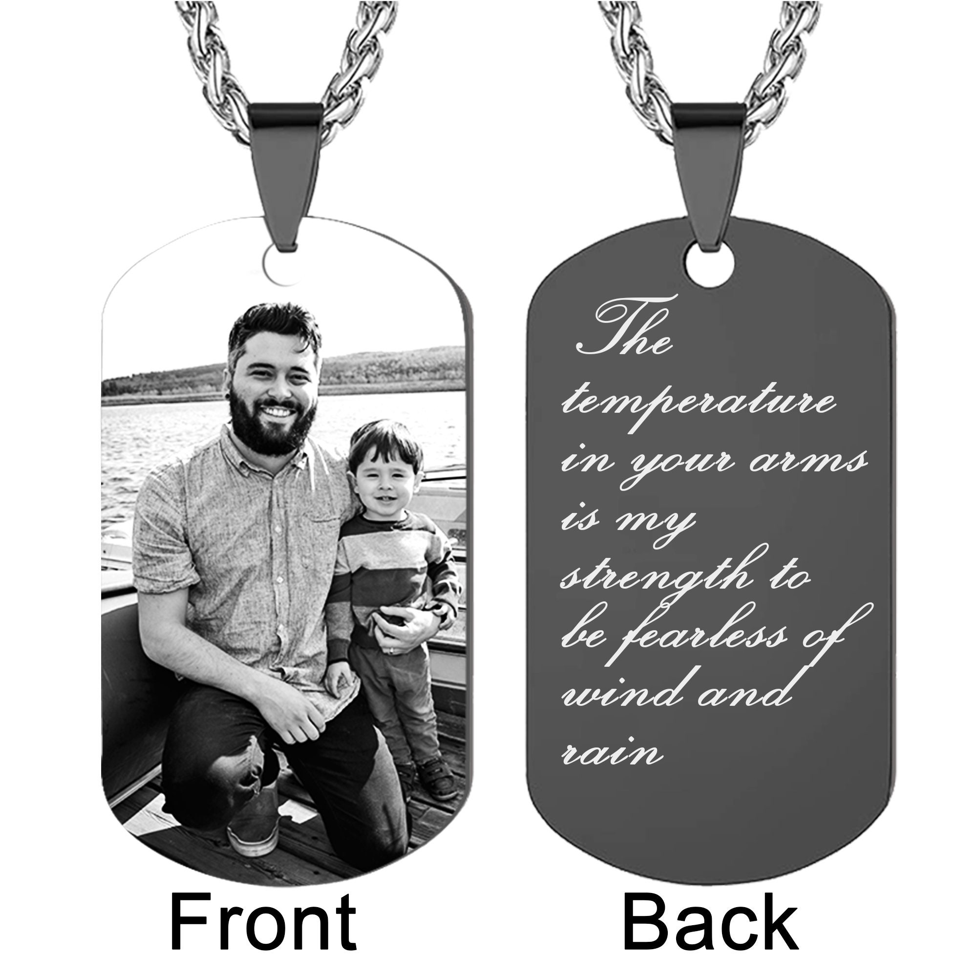 Classic Military Dog Tag Necklace - Custom Colors - Embossed Personal  Message – Gutentagit