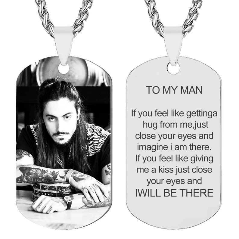 dog tag necklace,custom dog tag necklace,dogtag,photo dog tag,photo necklace for men,plaque militaire personnalisé