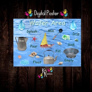 printable - digital download - early years - poster - water area - childminder - teaching - farm - animal - pre school