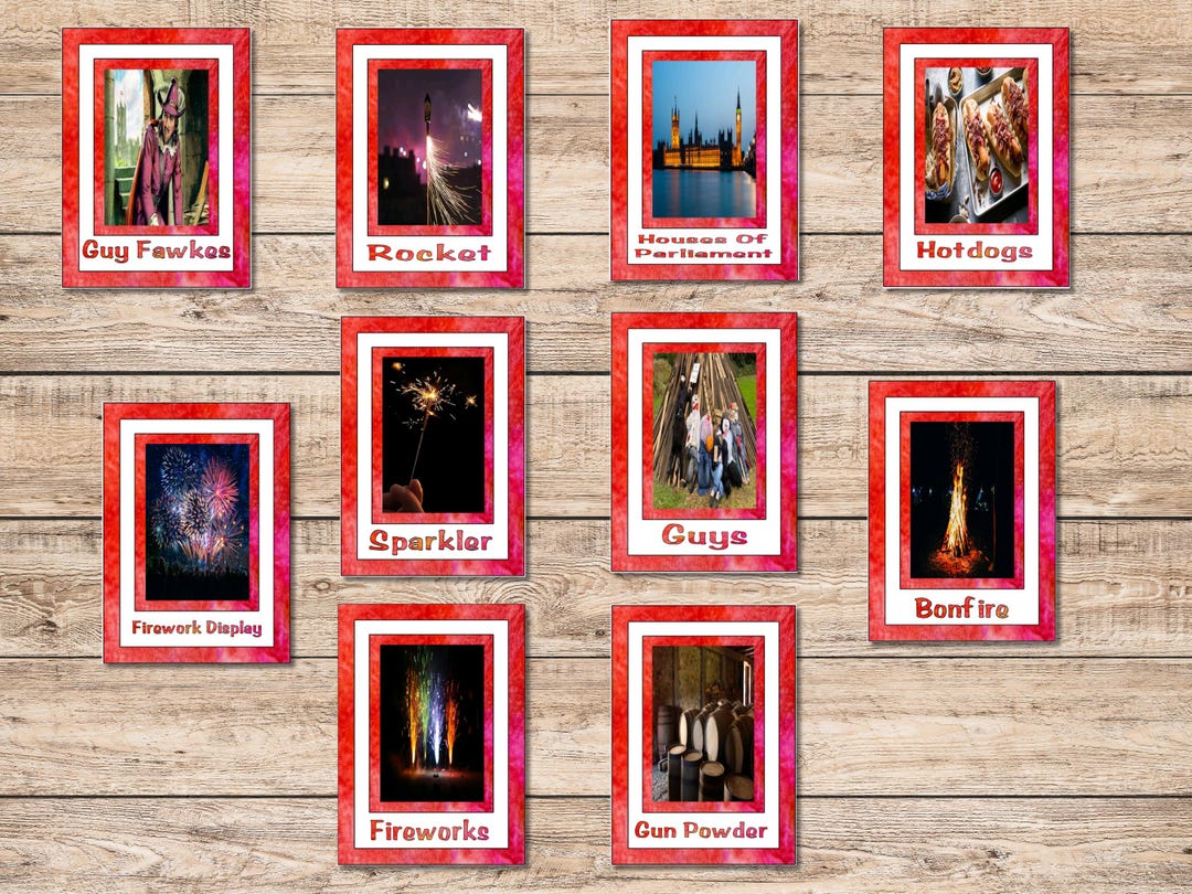 Bonfire Night - Flashcards- Printable - Early Years- Print From Home ...
