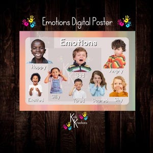 emotions poster - printable - digital download - early years - poster - beach - childminder - teaching - farm - animal - mud kitchen -
