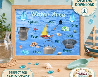 printable - digital download - early years - poster - water area - childminder - teaching - farm - animal - pre school