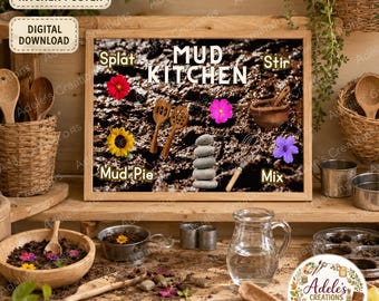 printable - digital download - early years - poster - beach - childminder - teaching - farm - animal - mud kitchen
