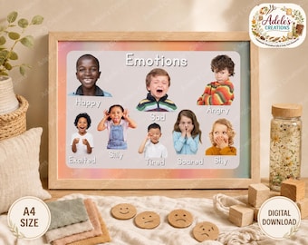 emotions poster - printable - digital download - early years - poster - beach - childminder - teaching - farm - animal - mud kitchen -