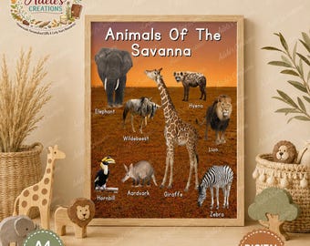 printable - digital download - early years - poster - animals - childminder - teaching - animals
