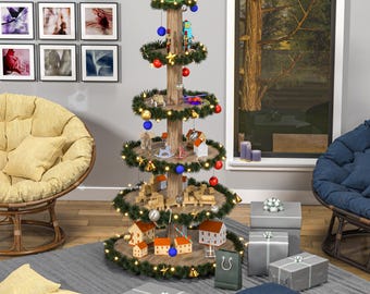 DIY Christmas Village Tree Display Stand: CNC Cut Out Build