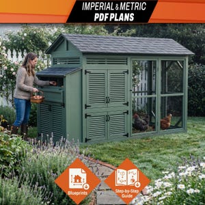 Inloop kippenhok | Bouw voor 4-8 kippen: blauwdrukken en instructies (PDF)