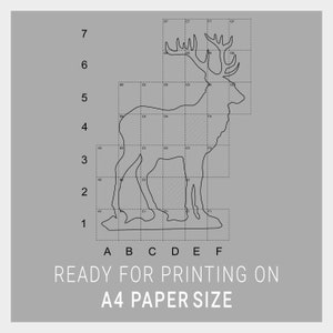 DIY Christmas Silhouettes, Garden Decor Deers and Trees CNC Lazer Cut Files & A4 Print Templates image 4