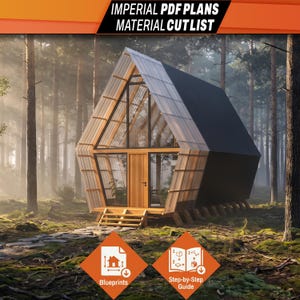DIY Modern A-Frame Cabin Plans – Off-Grid Tiny House Blueprint (PDF) image 1