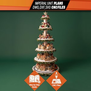 DIY Christmas Village Tree Display Stand: CNC Cut Out & Build Guide
