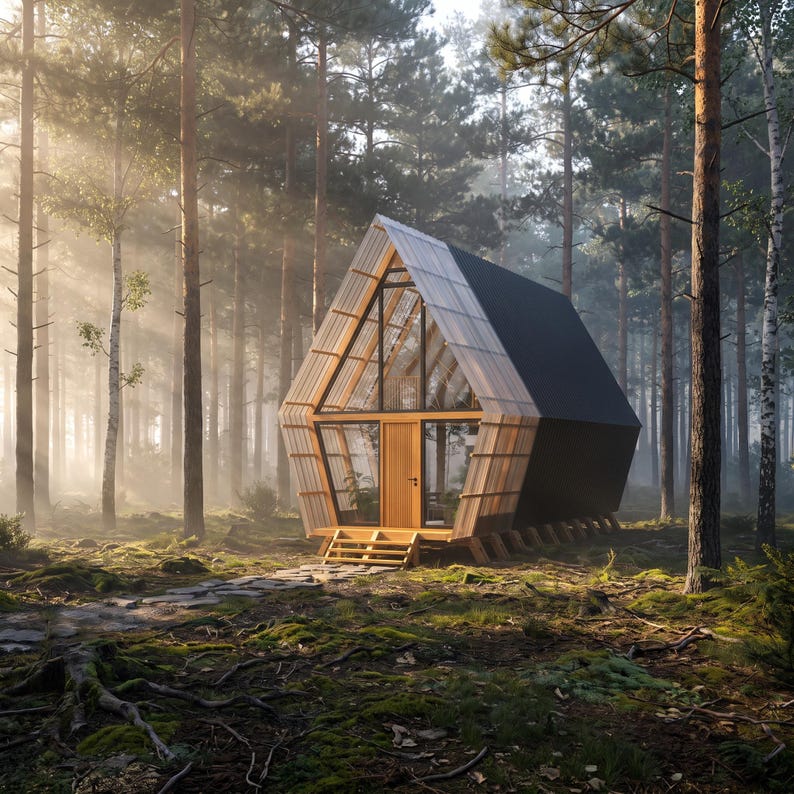 DIY Modern A-Frame Cabin Plans – Off-Grid Tiny House Blueprint (PDF) image 13