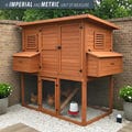 Backyard Chicken Coop for 7-9 Chickens - Spacious Design, Hinged-Lid Nesting Boxes & Secure Run, Blueprint and Instructions