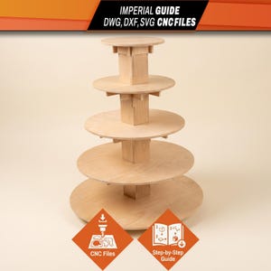 DIY 5-Tier Display Stand | Elegant Wedding Cake Display (CNC Files & PDF Guide)