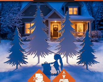 DIY Outdoor Christmas Decor - Elf and Festive Tree: Printable Templates & CNC Cut Out