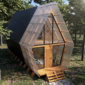 DIY Modern A-Frame Cabin Plans – Off-Grid Tiny House Blueprint (PDF) image 11