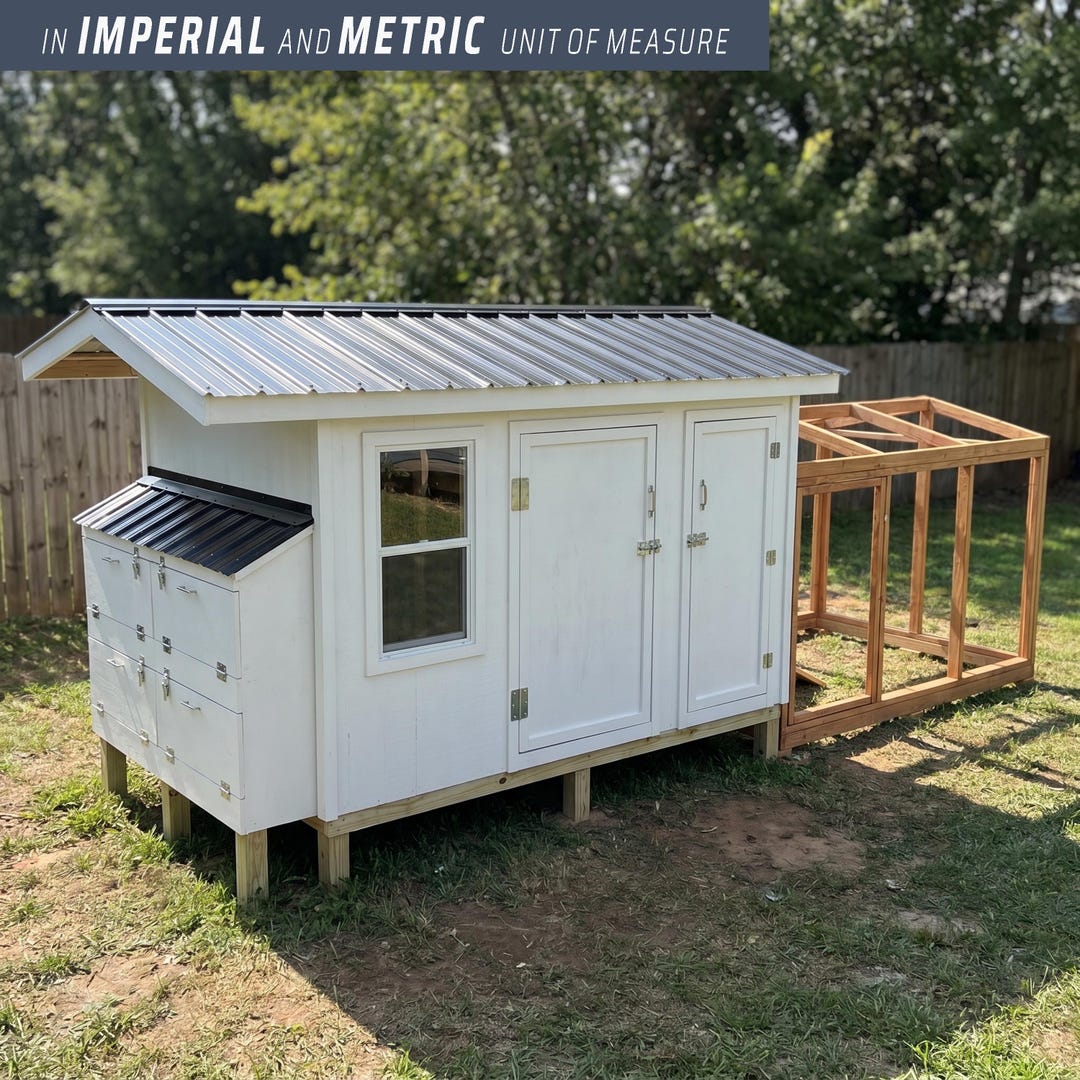 鶏8羽用の鶏小屋の設計図：DIYで裏庭で家禽を飼育しよう（PDF） - Etsy