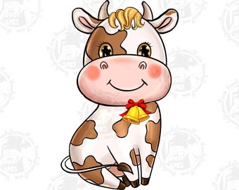 Cartoon Cow Png - Etsy Israel Cartoon Cow Png - Etsy Israel