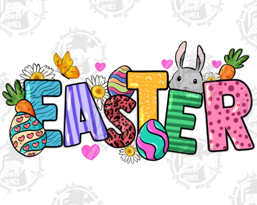Western Easter Png Sublimation Design Download Happy Easter Etsy