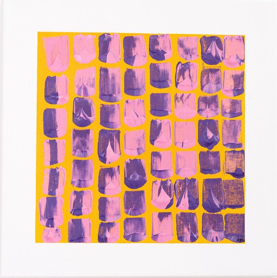 Pink Orange Purple Abstract Wall Art ...