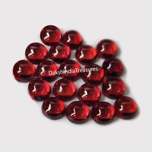 AAA Natural Red Garnet Round Cabochon Size 3X3MM To 10X10MM Red Garnet Round Flat back Cabochon Loose Gemstone Jewelry Making Wholesale Lot