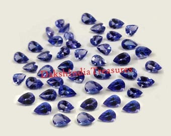 Natural AAA Tanzanite Pear Cut Faceted Size 3X5MM To 7X10MM Tanzanite Pear Faceted Cut Loose Gemstone Jewelry Making Wholesale Lot